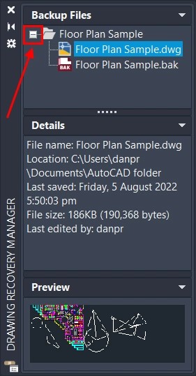 expand the drawing node