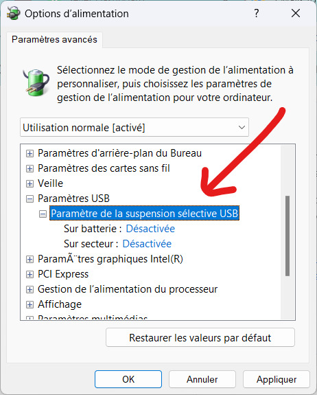 power option settings