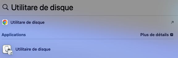 Utilitaire de disque