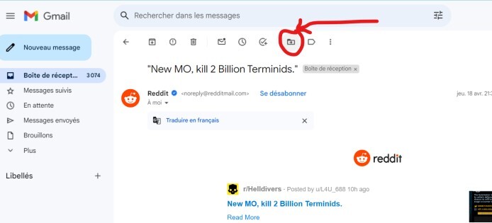 select all mail option
