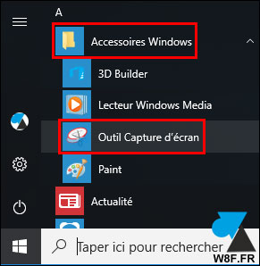 faire des captures d'écran sur windows