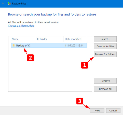 recover deleted files using System Restore