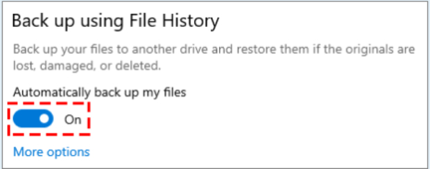 Click the Turn on button