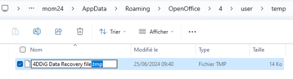 renommez avec l'extension .odt