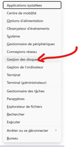 enter disk management