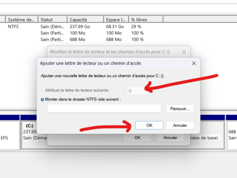 select the drive