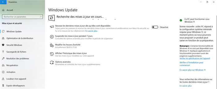 Mettre à jour Windows