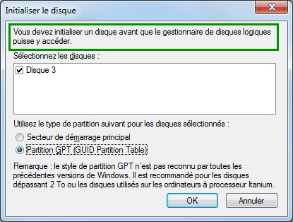 initialize hard drive
