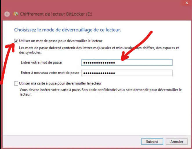 use a password to unlock