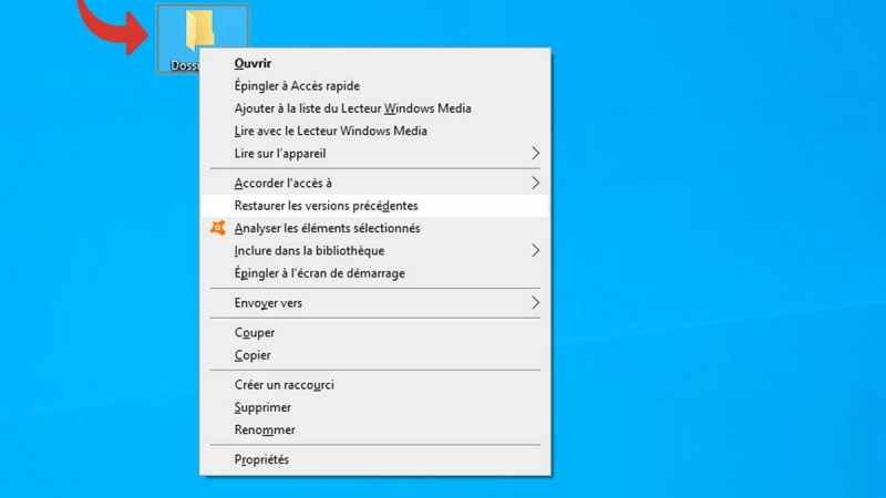 récupérer les photos supprimées de PC à partir des versions précédentes