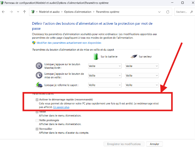 turn on fast startup