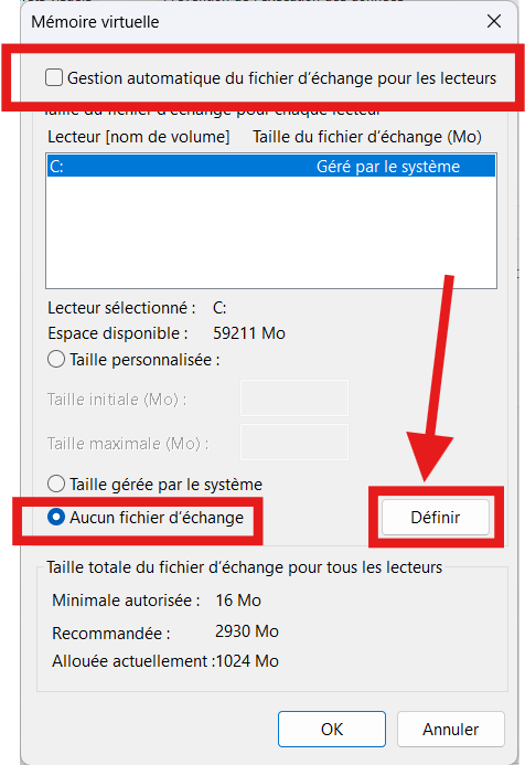 check no paging file