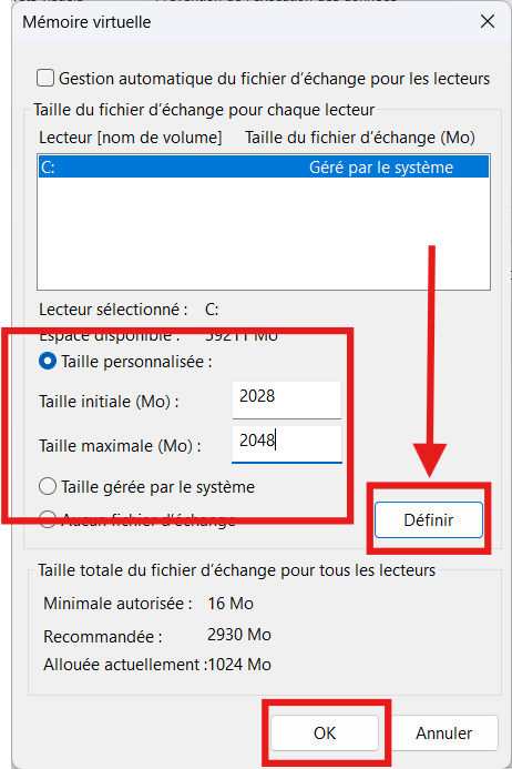 click set to save changes