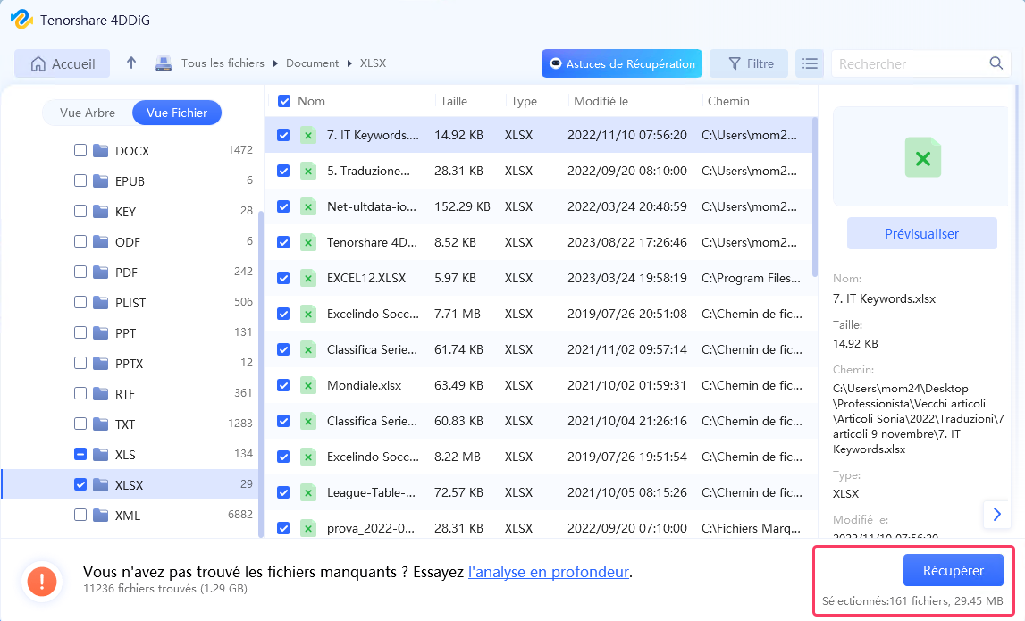 recover excel from pc