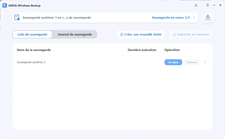 sauvegarde de l’ordinateur