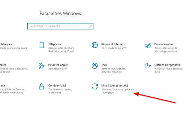 Window Update and Security to fix error code 0x80070005