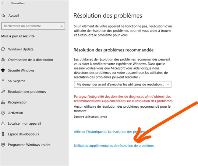 Additional Troubleshooters