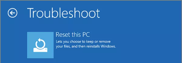 reset this pc