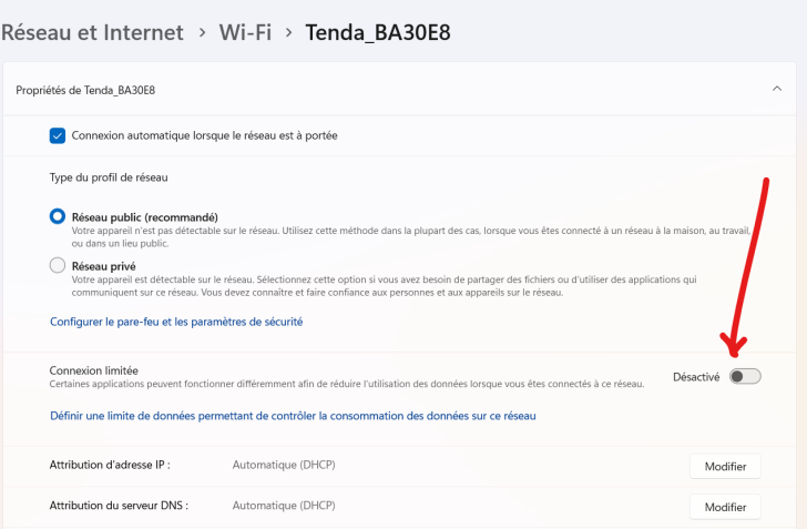 set as metered connection