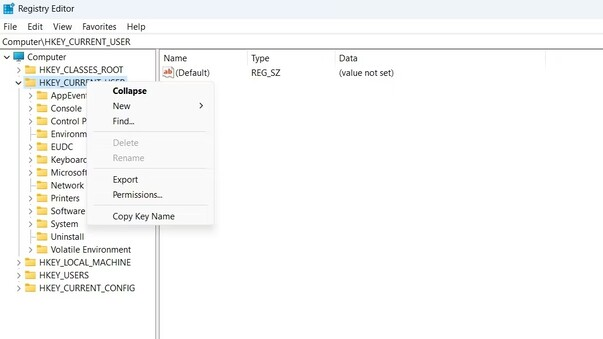 registry editor
