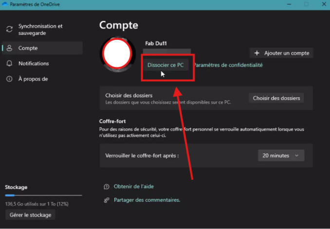 onedrive change folder location