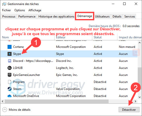 disable startup apps form task manager