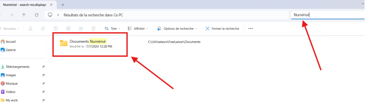 où puis-je trouver des documents numérisés sur mon PC
