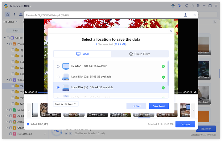 Recover Data to a Different Location
