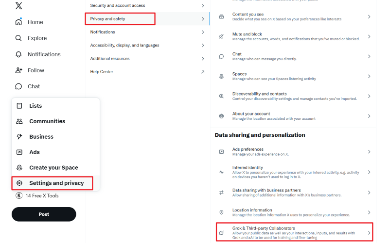 grok third party collaborators