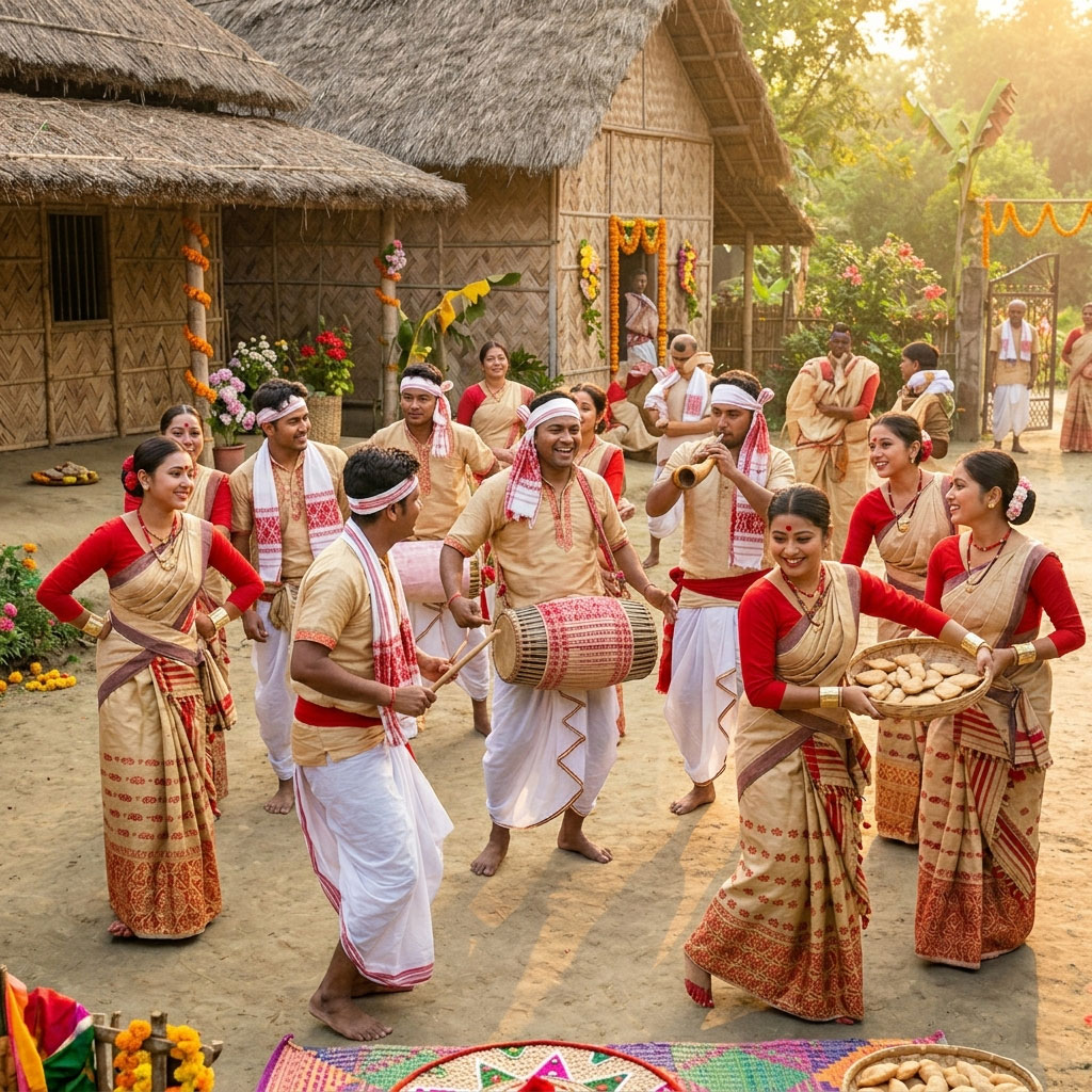 bohag bihu village celebration