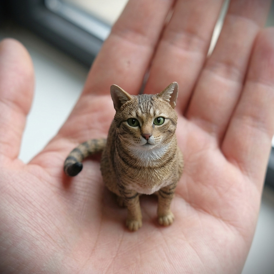 pet action figrue in hand