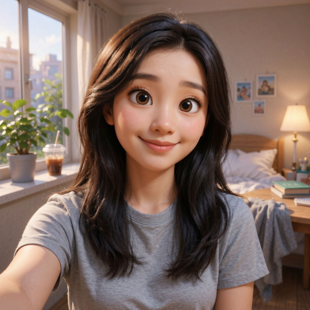 pixar style character portrait