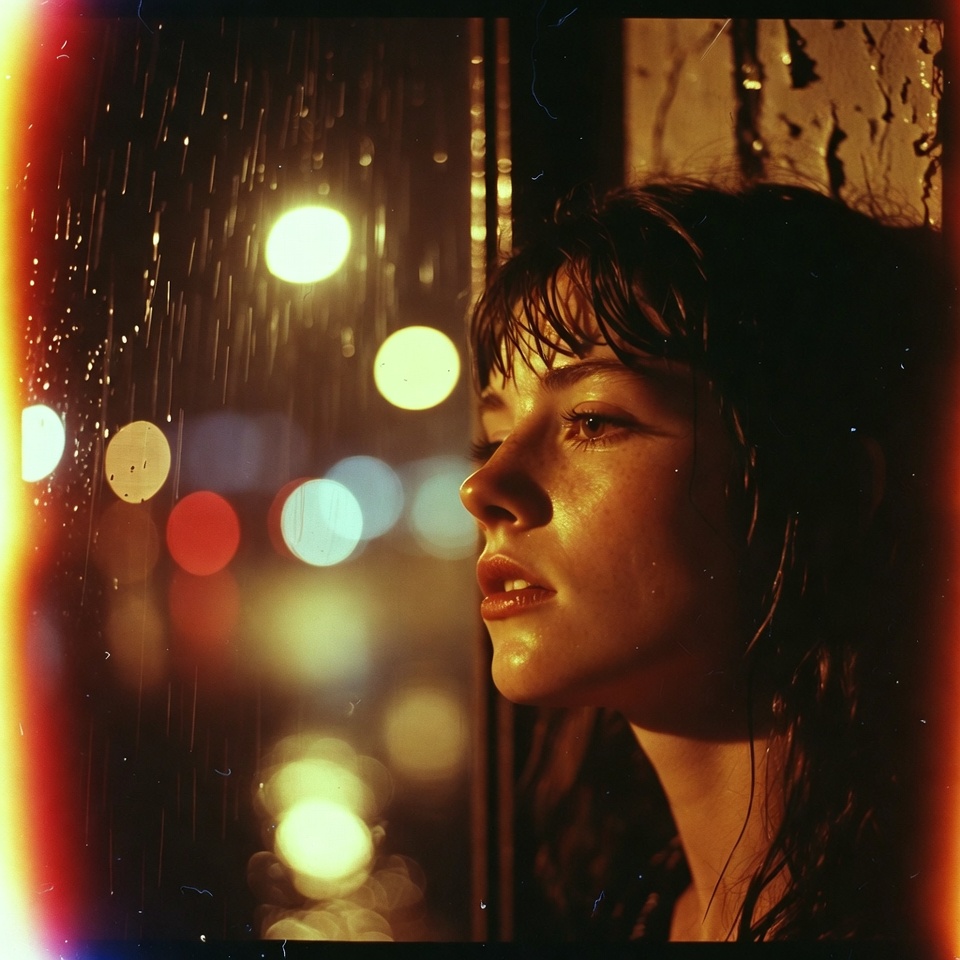 retro vintage cinematic film still