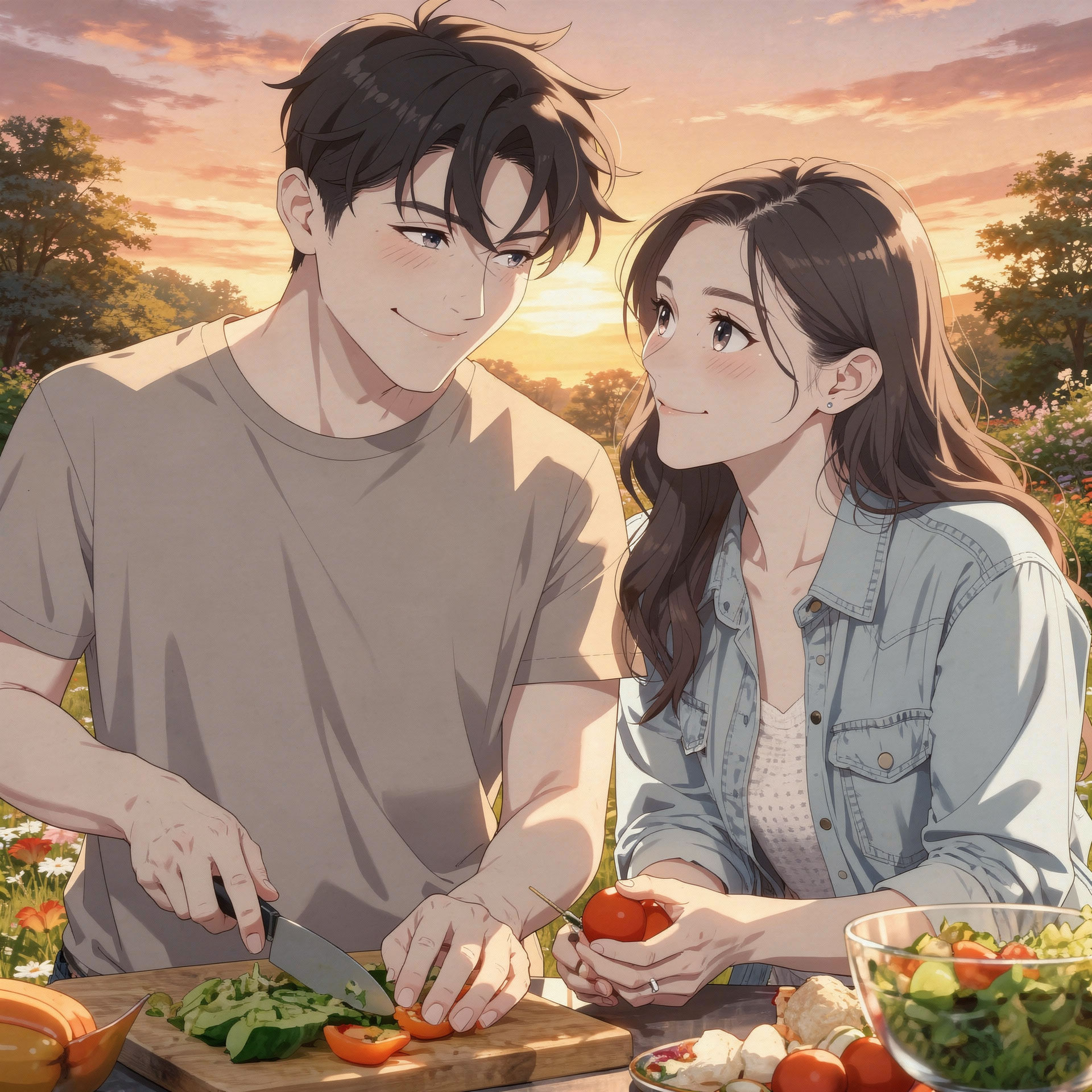 ai romantic couple portrait