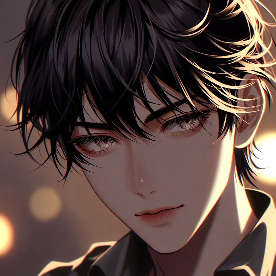 semi realistic anime portrait