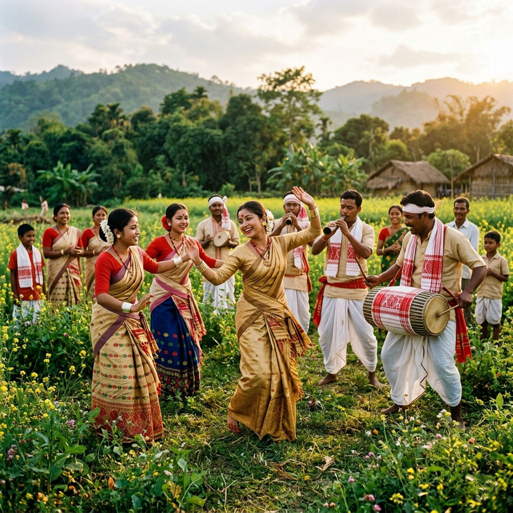 spring bihu festival scene
