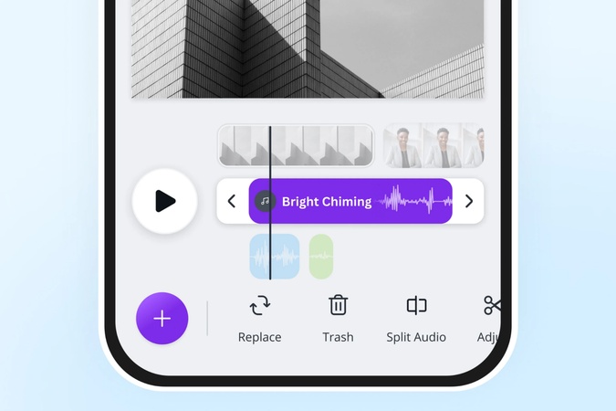Canva 모바일 앱을 사용하여 오디오의 배경 소음 줄이기