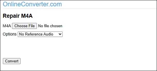 onlineconverter m4a file repair online