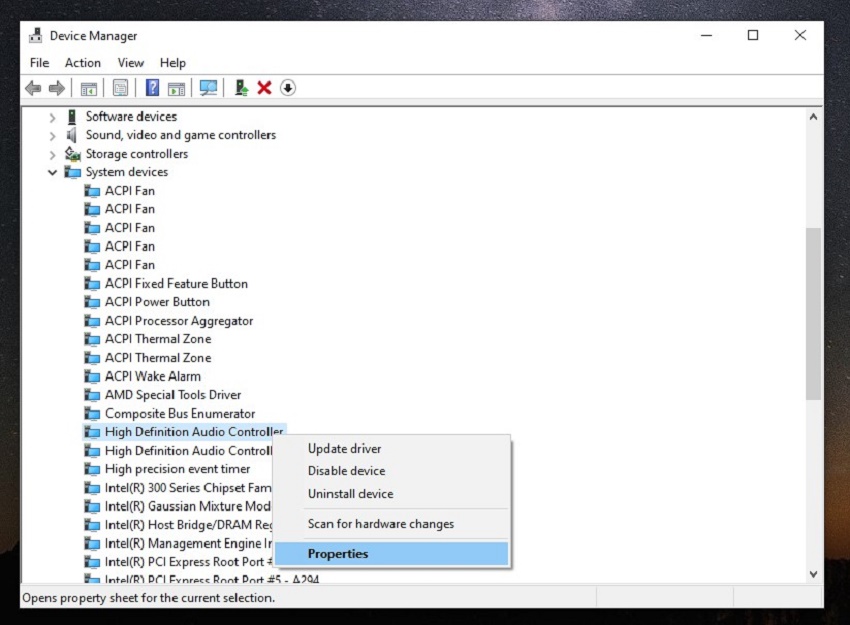 enable high definition audio controllers to fix hdmi audio not working-1