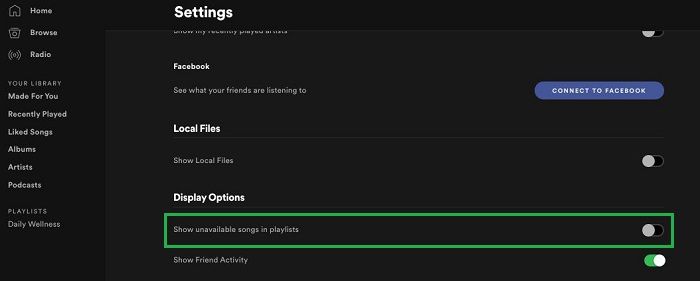 como desocultar uma música na playlist do spotify