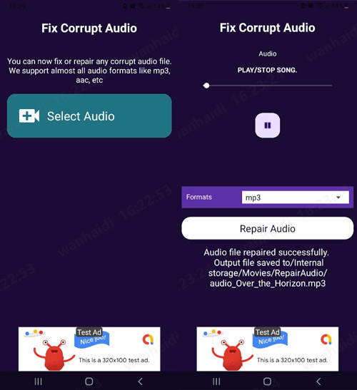 reparar mp3 e corrigir áudio corrompido para android