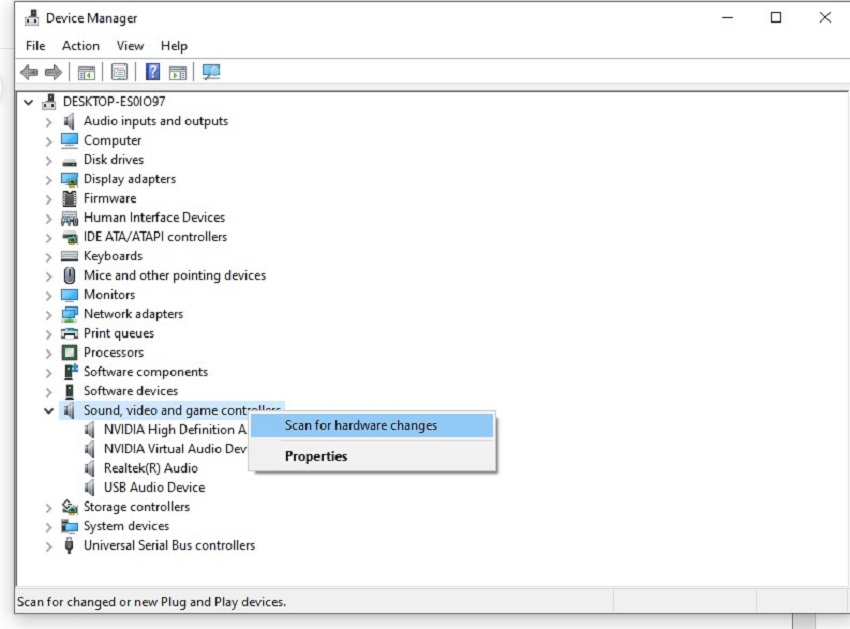uninstall audio driver to fix hdmi audio not working-2
