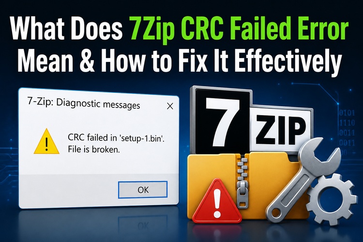7zip crc failed error