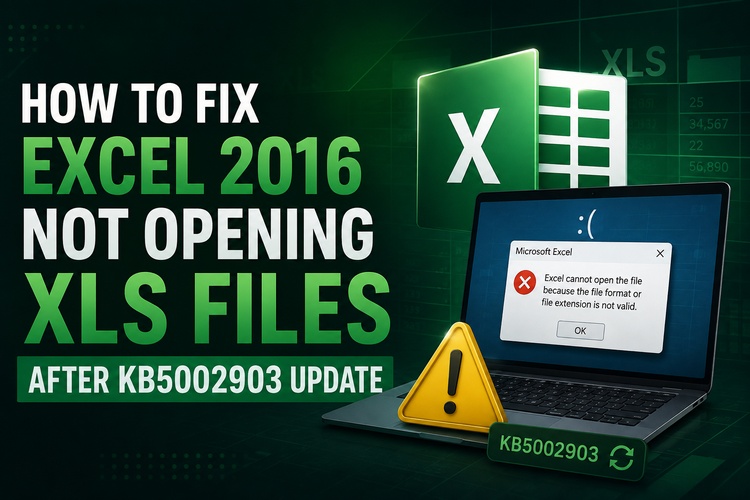 excel 2016 not opening xls files after kb5002903