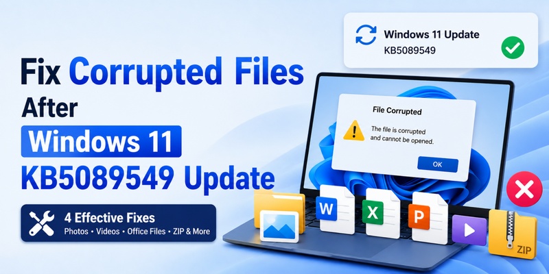 fix corrupted files after windows kb5089549 update