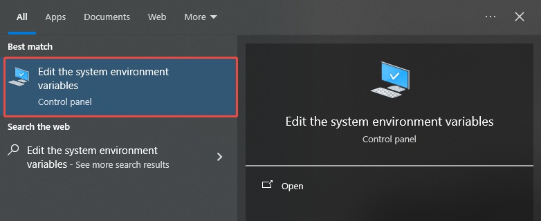 windows edit system environment variables