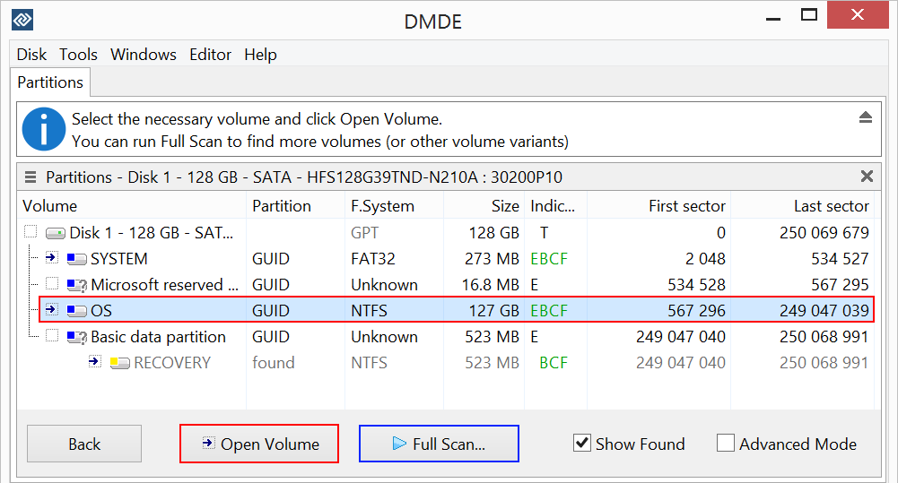dmde free recovery program