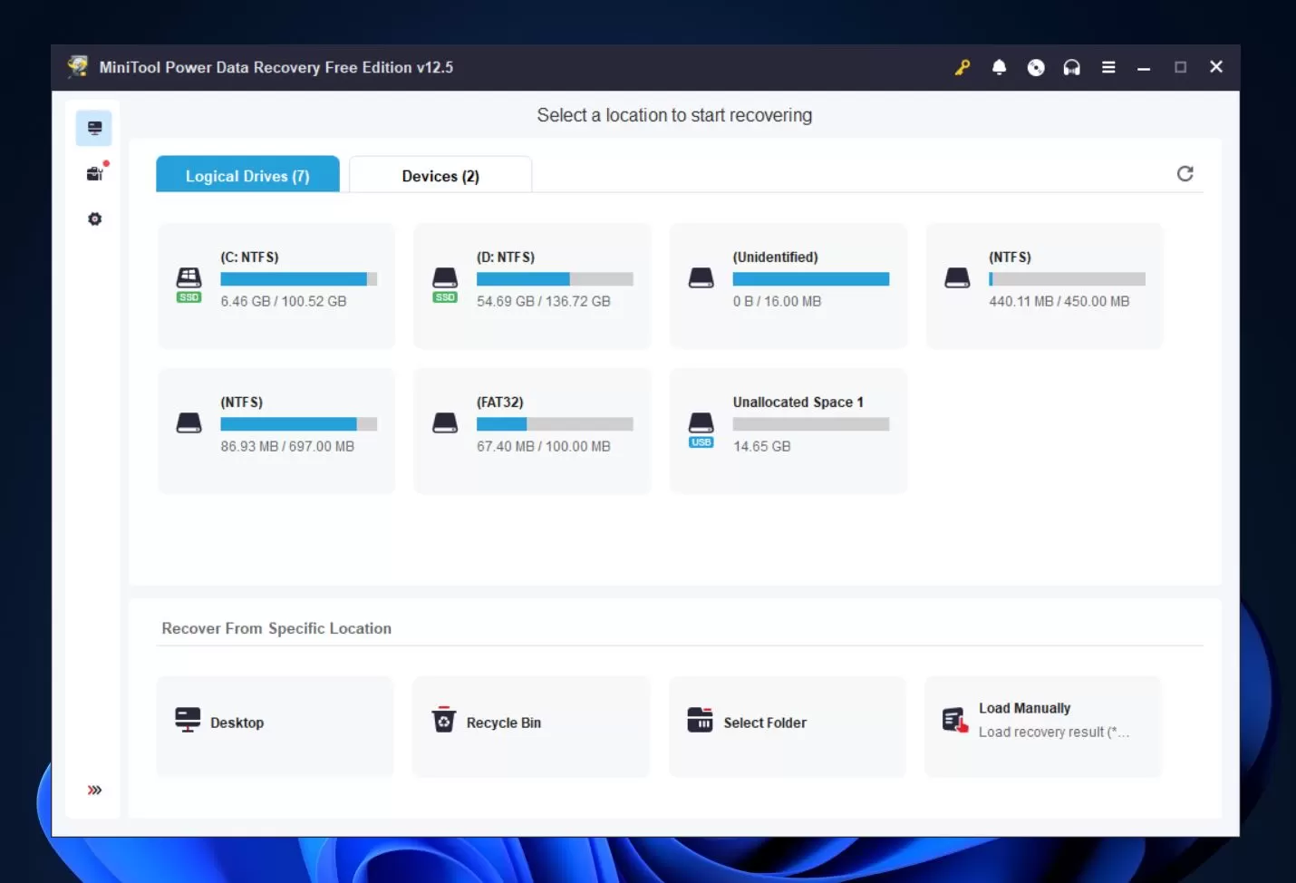 minitool data recovery software
