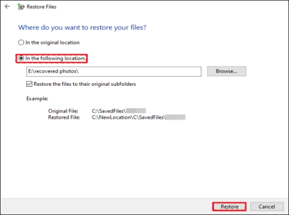 Restaurer et attendre