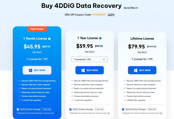 tenorshare 4ddig purchase page